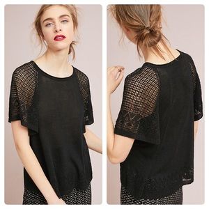 Anthropologie Meadow Rue Jenna Pointelle Top